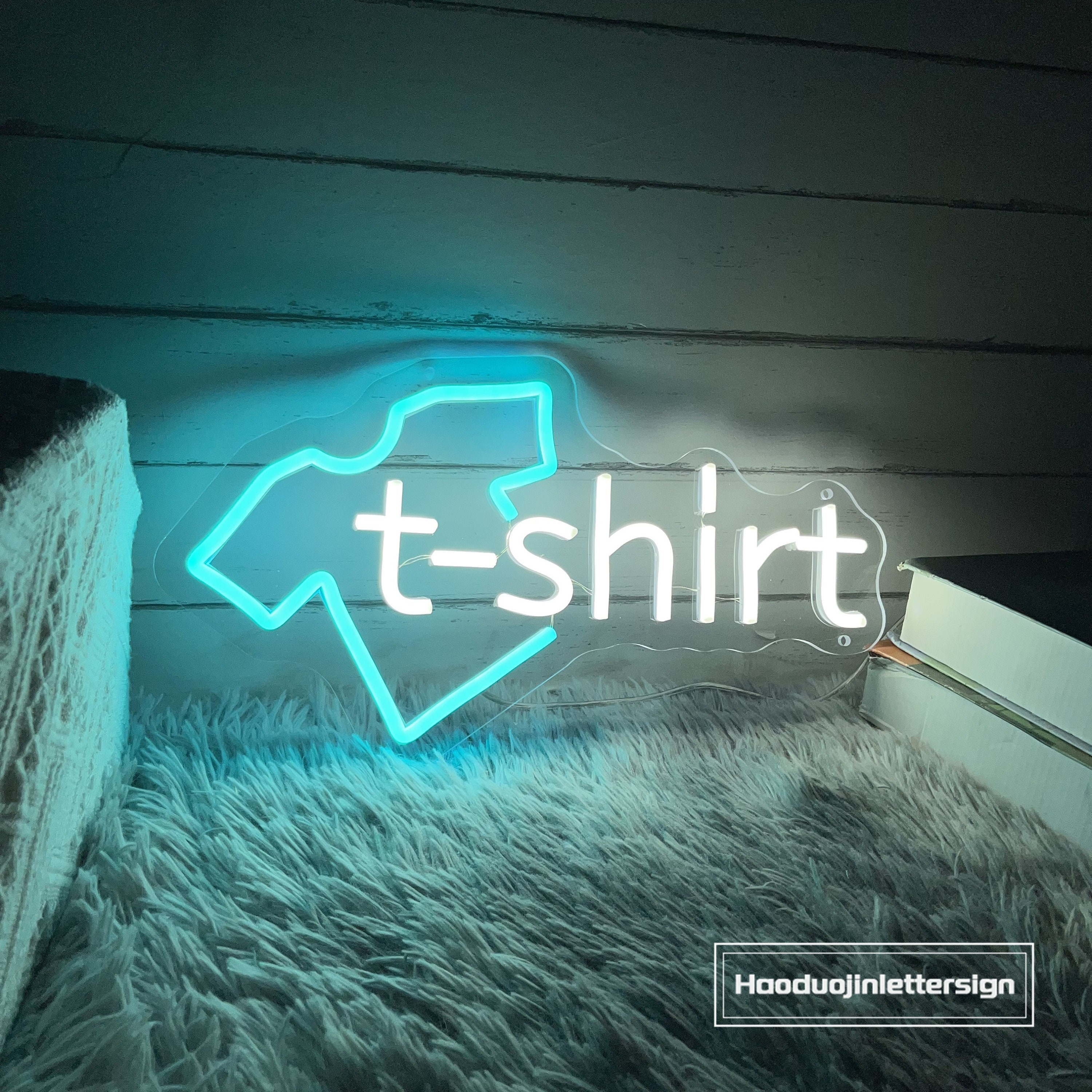 T-shirt Neon Sign, Custom Clothing Boutique LED Neon Light Wall 