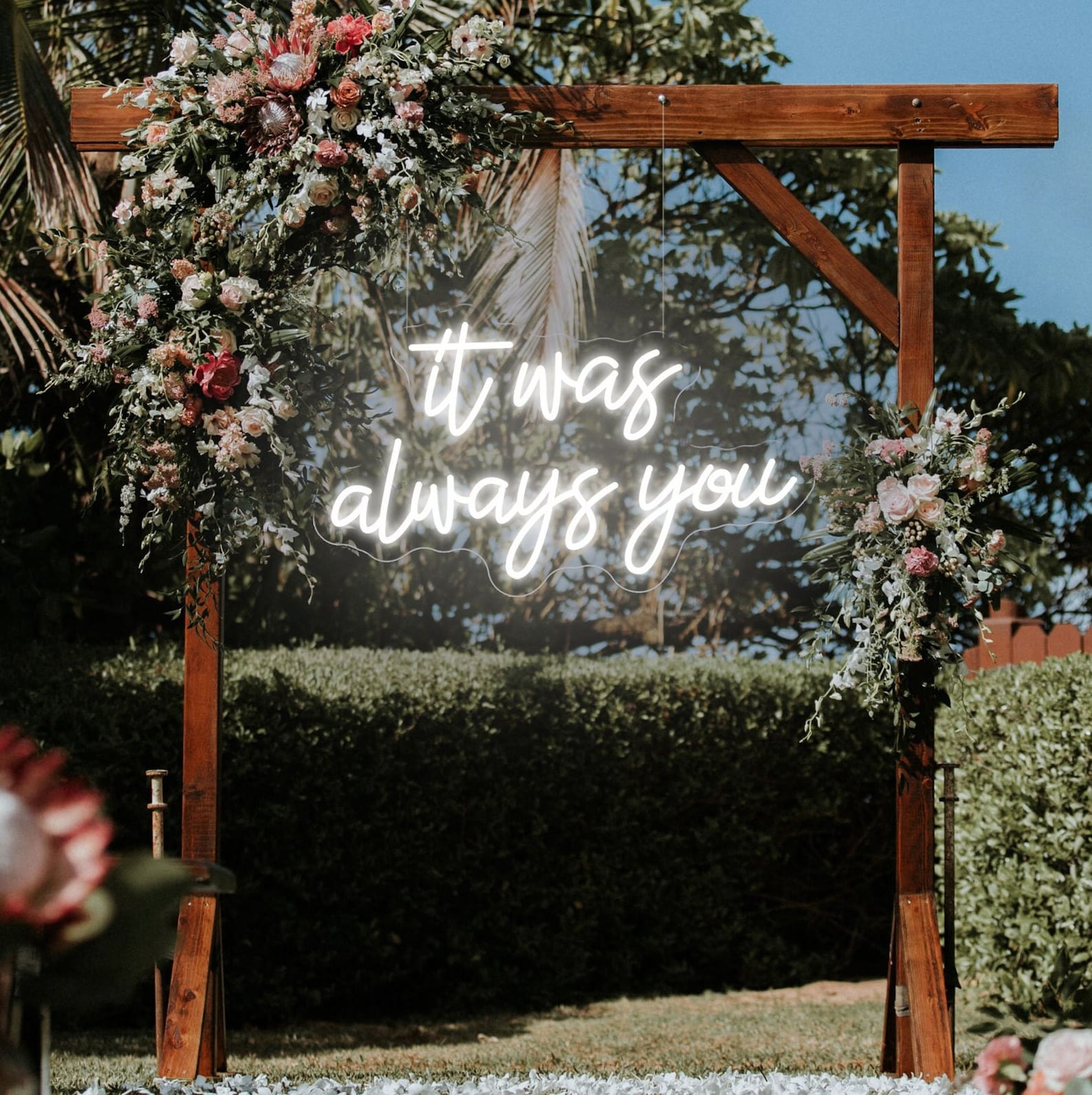 Image of Romantic Wedding Neon Sign