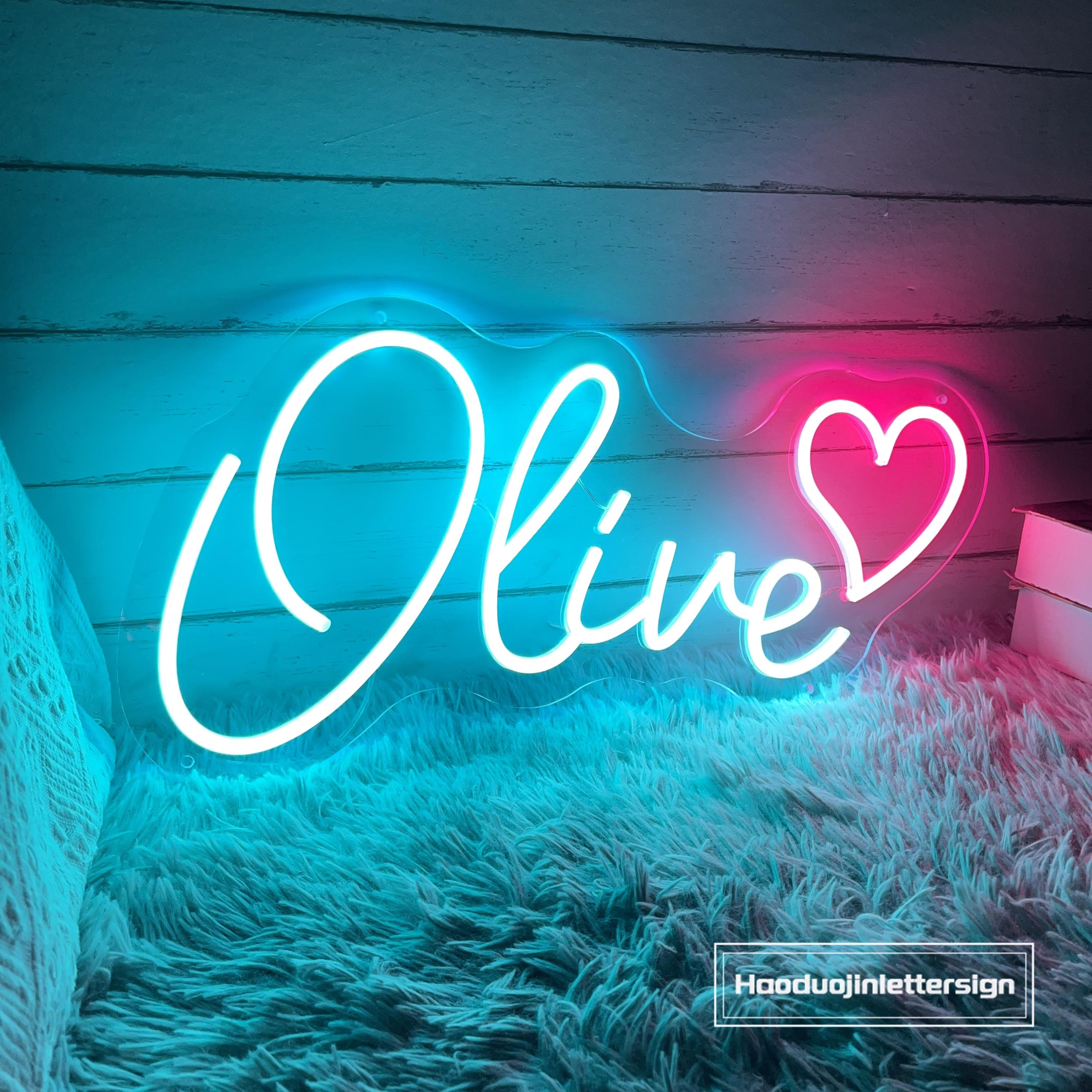 LED Herz Neonschild – Pink/blau, 24x21 Cm, Batterie- Oder USB-betrieben – Deko Für Zimmer, Geschenk Für Mama & Mädchen