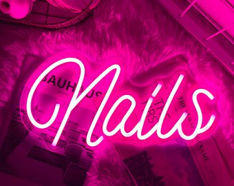 Neon Nail Salon Sign - Etsy