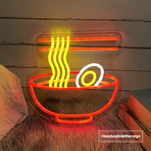 Insegna al neon a LED per ciotola di ramen, insegna al neon personalizzata per ristorante di noodles giapponesi, decorazione da parete per cucina, casa, camera da letto, snack bar, regalo