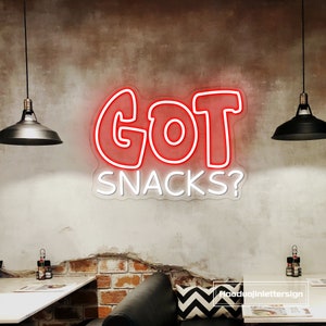 Masz przekąski? Neon Sign, Custom Snack Bar Restaurant LED Neon Light Movie Room Cinema Home Wall Decor Street Fast Food Coffee Shop Decoration