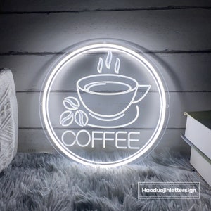 USB 3D Engraved Coffee Cup LED Neon Sign Custom Coffee Shop Cafe ...