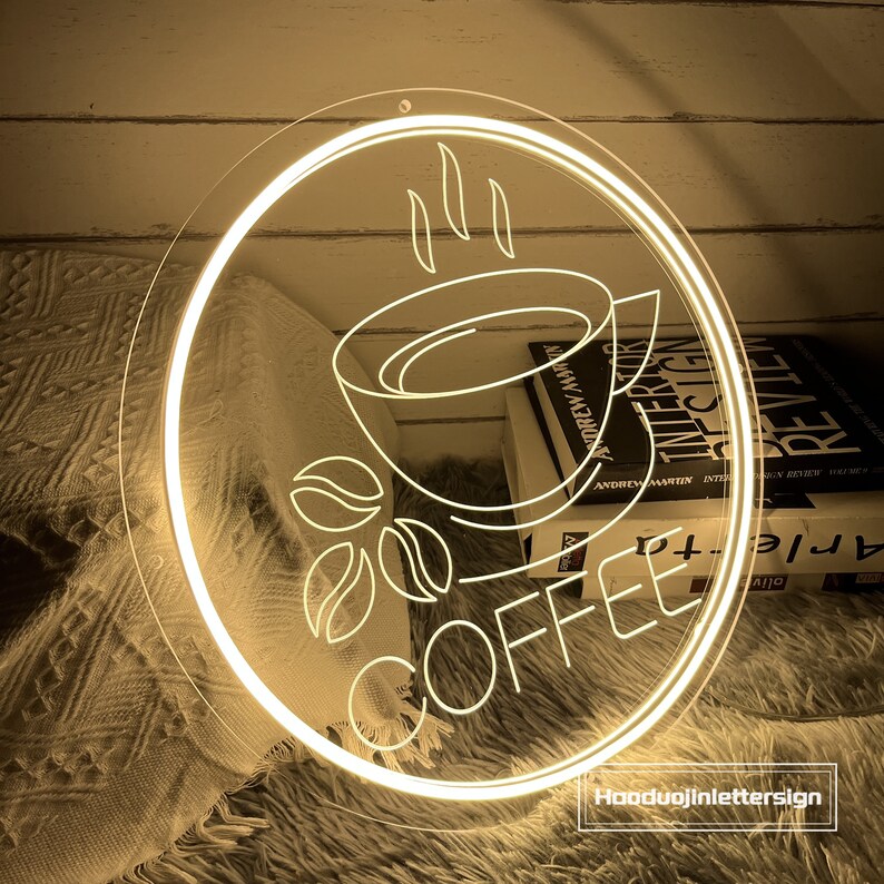 USB 3D Engraved Coffee Cup LED Neon Sign Custom Coffee Shop - Etsy