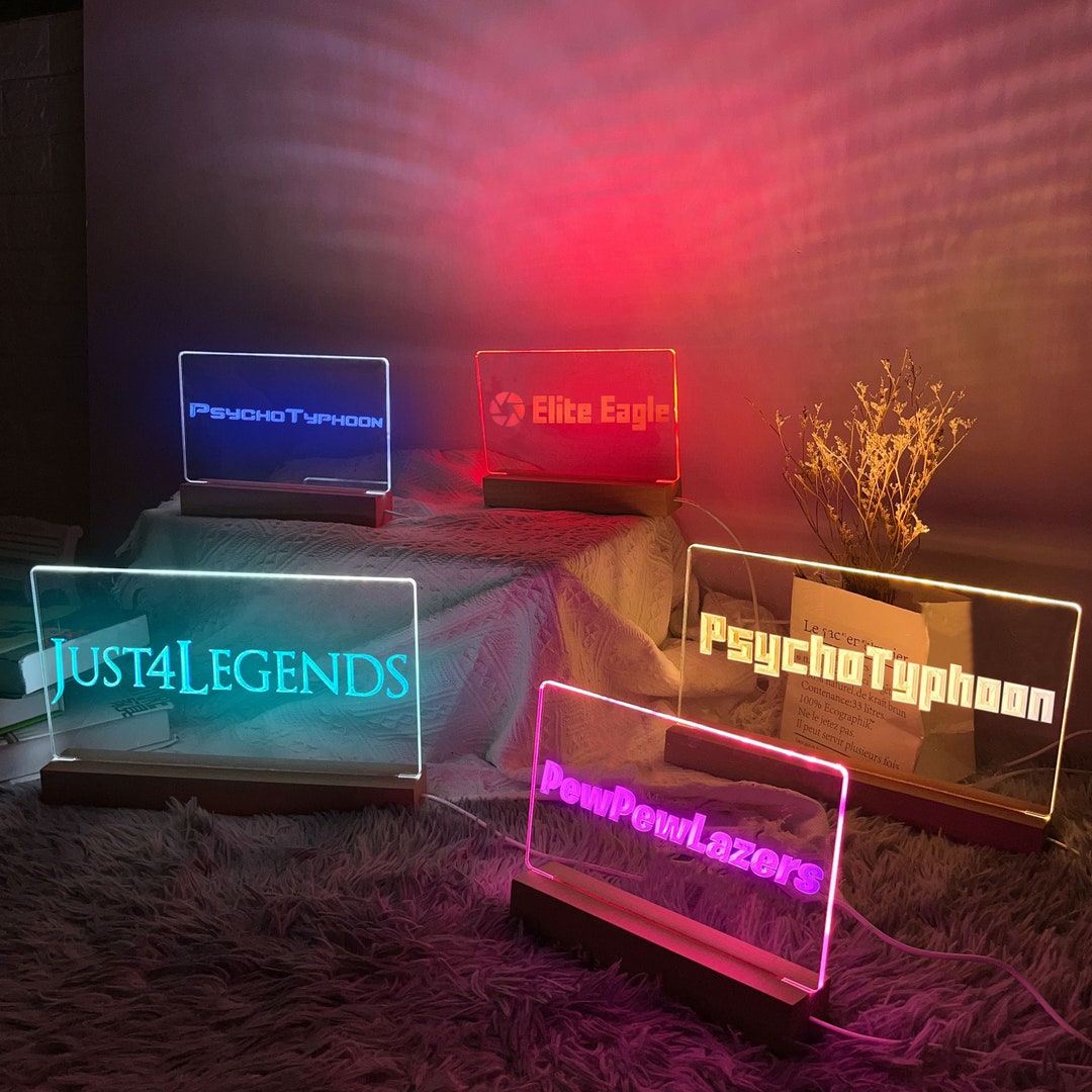 Custom Gaming LED Neon Sign Décoration murale Gamer Room Neon Lamp Night  Lights pour Club Bar Home Party Decor Cadeaux d'anniversaire