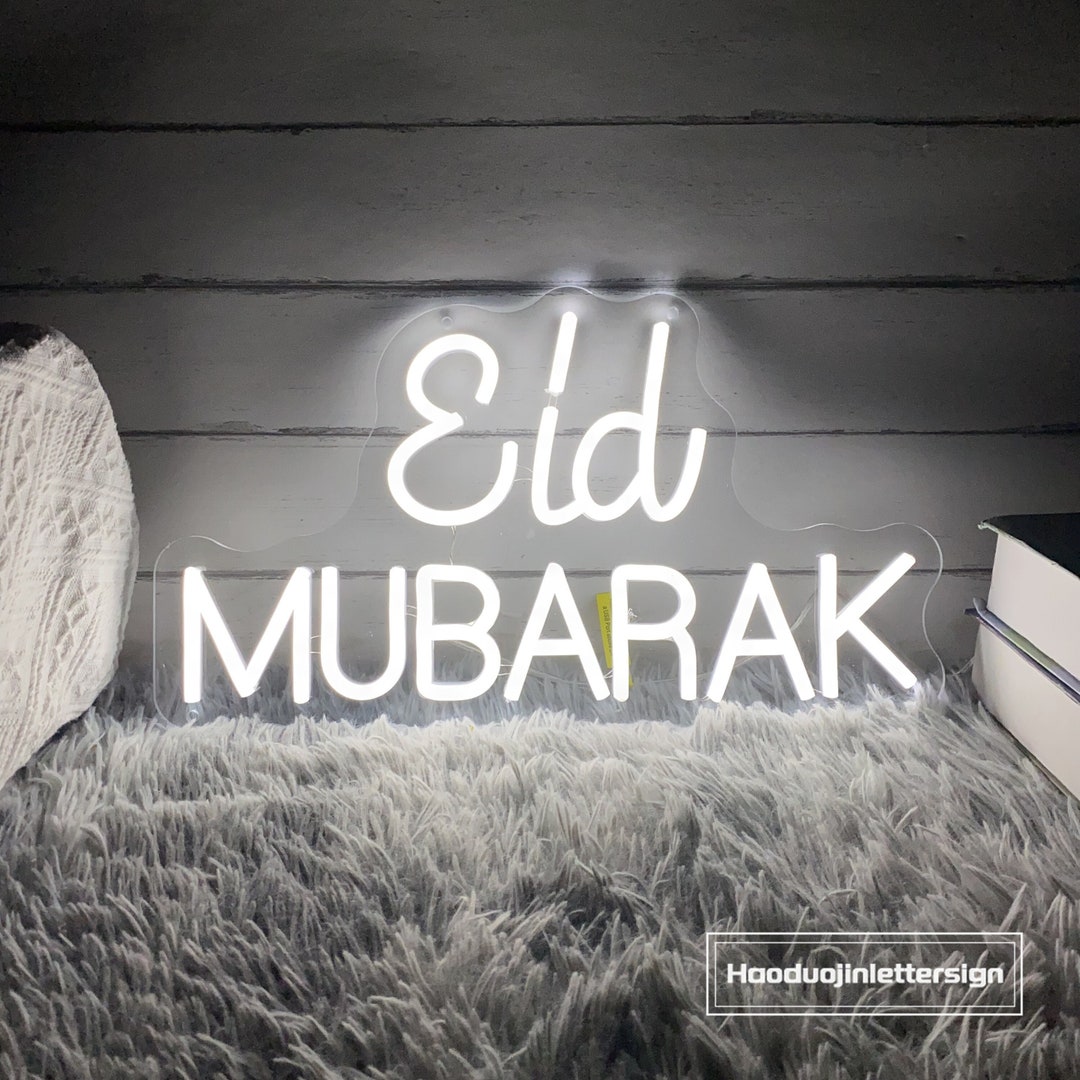 Eid Mubarak Neon Sign, Custom Ramadan Banner Kareem LED Light, Crescent ...