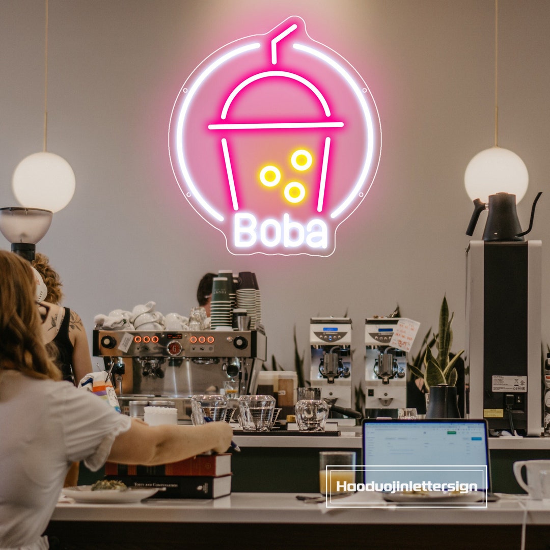 Custom Boba Tea LED Neon Sign: Coffee Shop Decor - Etsy UK