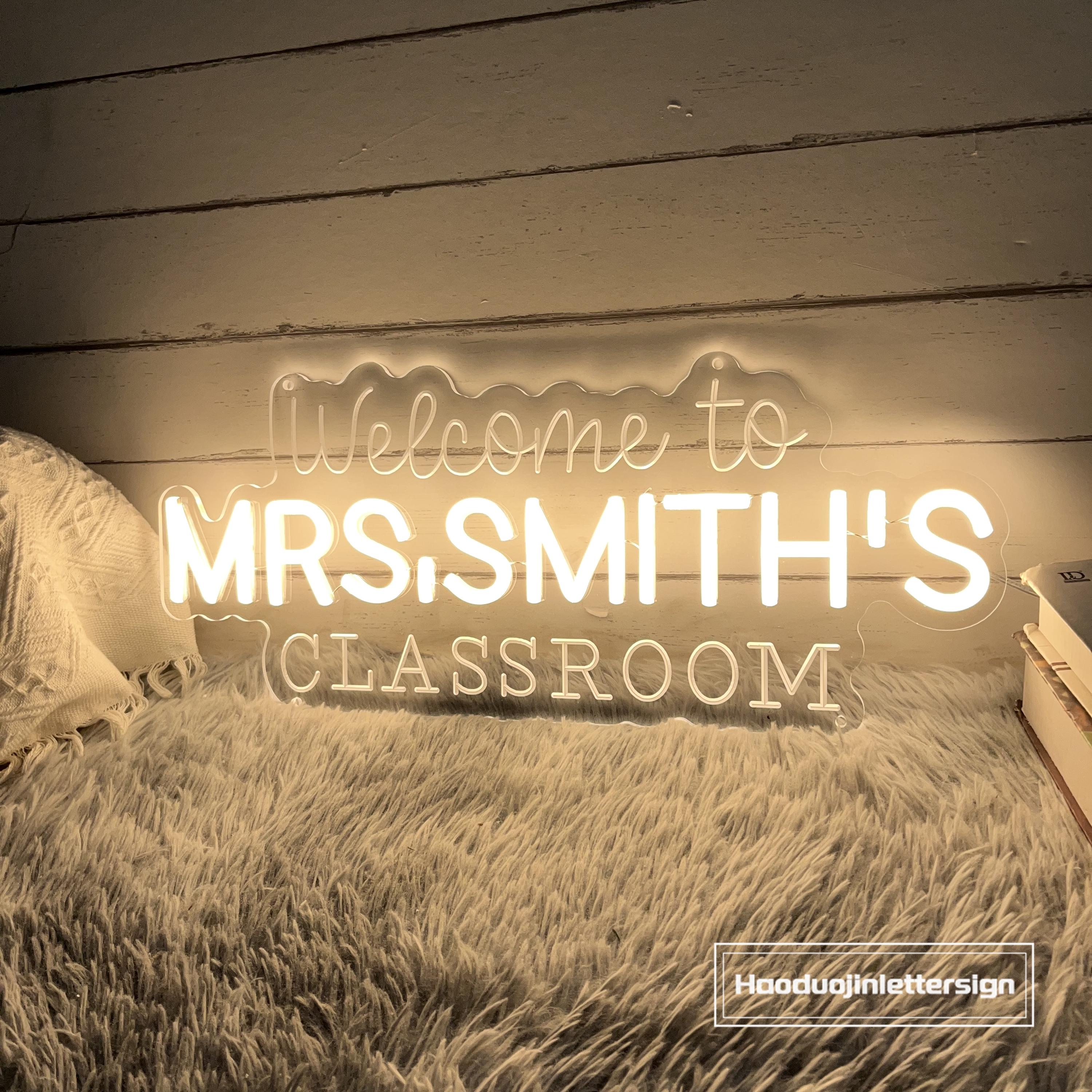 Custom Teacher Name Neon Sign, Personalized Teacher Name LED Neon Light ...