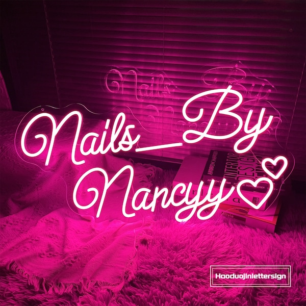 Custom LED Neon Sign Your Nail Salon Studio Beauty Salon Name Handmade Light Wall Decor Beauty Room Lashes Decoration Signage Welcome Sign