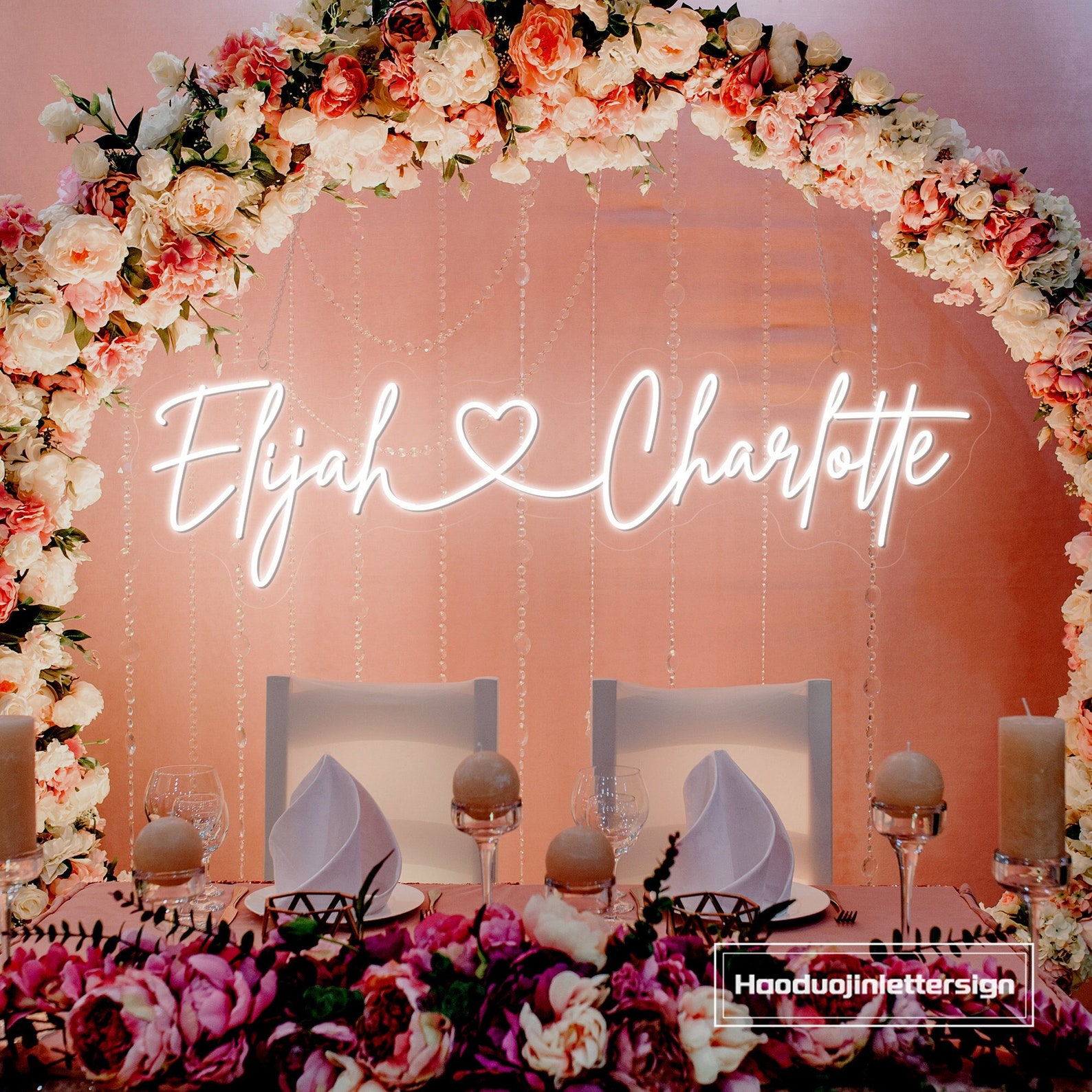Image of First Names Wedding Neon Sign