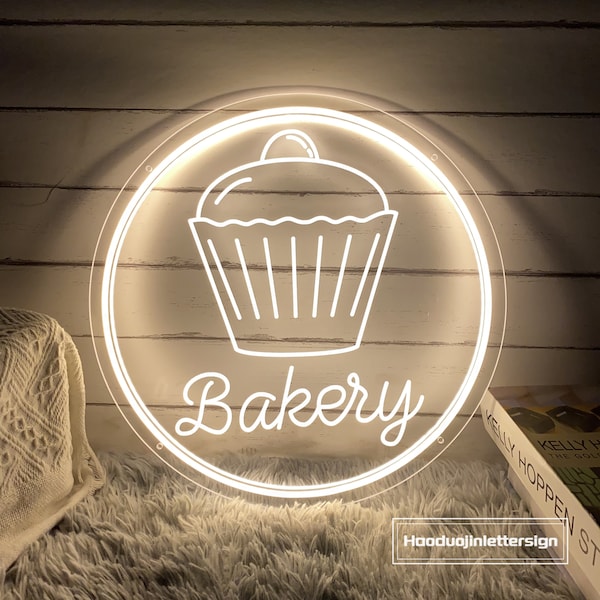 USB 3D Gravur Cupcake Bäckerei LED Neon Schild Benutzerdefinierte Bäckerei Shop Nachtlicht Zeichen Kaffee Bar Shop Cafe Home Wanddekoration Business Sign