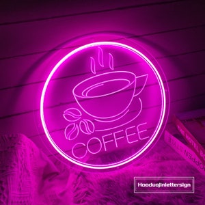 USB 3D Engraved Coffee Cup LED Neon Sign Custom Coffee Shop Cafe ...