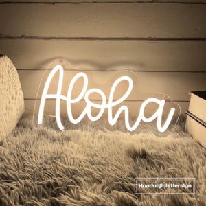 Aloha LED Neon Sign: Hawaii Bar Decor