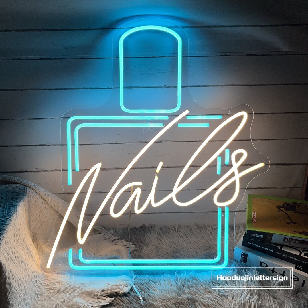 Nails Polish LED Neon Sign Custom Nails Salon Beauty Salon Studio