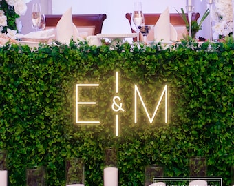 Custom Initials Name LED Neon Sign Last Name Neon Light Home For Minimalist Wedding Party Backdrop Wall Decor Personalized Gift For Lover