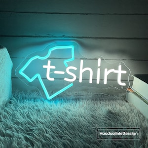Insegna al neon per magliette, boutique di abbigliamento personalizzata, decorazione da parete con luce al neon a LED, negozio di abbigliamento, negozio di moda, salone, lavanderia, decorazione per la casa, cartello di benvenuto