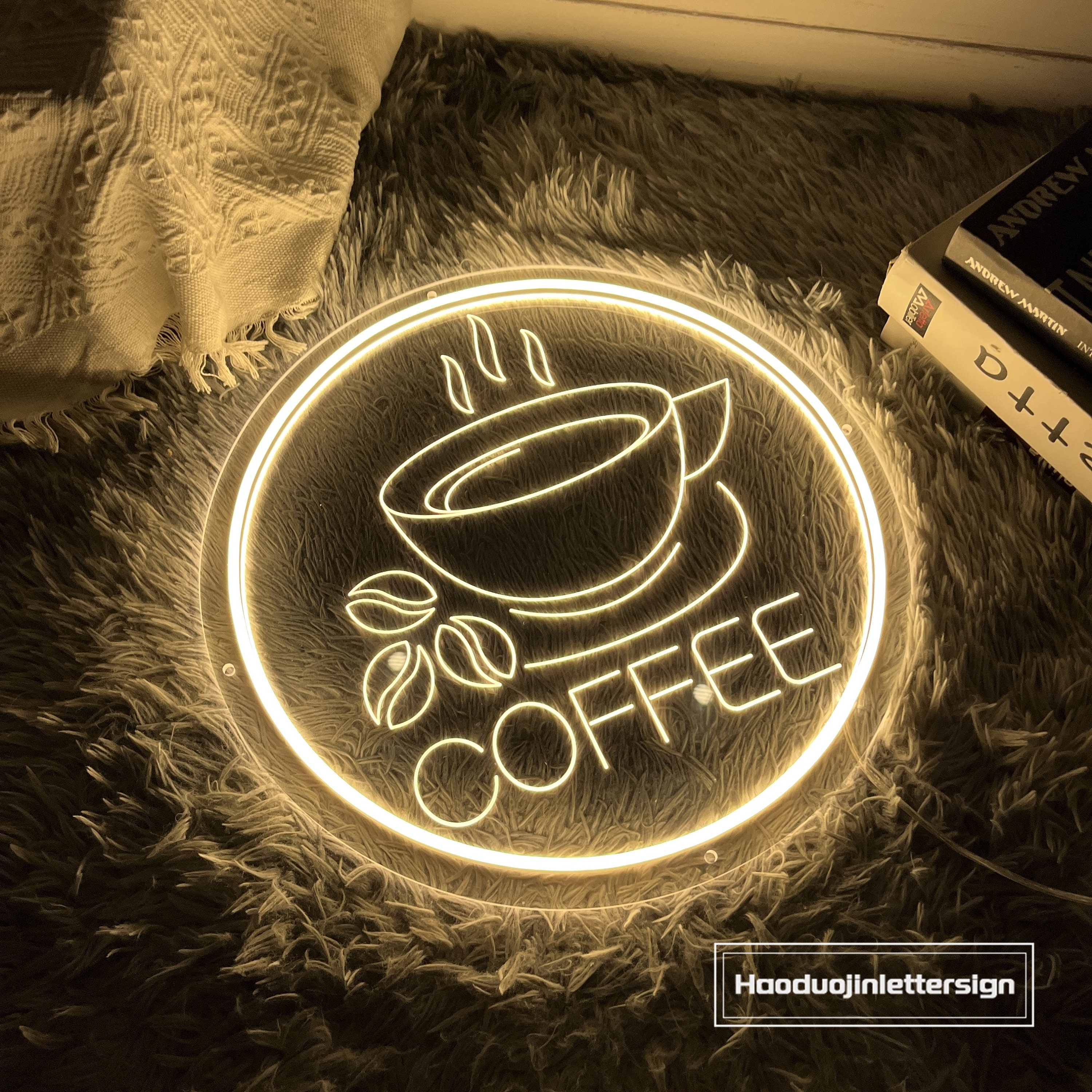USB 3D Engraved Coffee Cup LED Neon Sign Custom Coffee Shop - Etsy