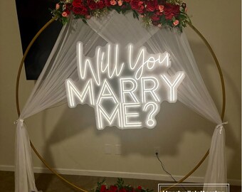 Custom Wedding Proposal Neon Sign: Will You Marry Me? LED Light - Etsy