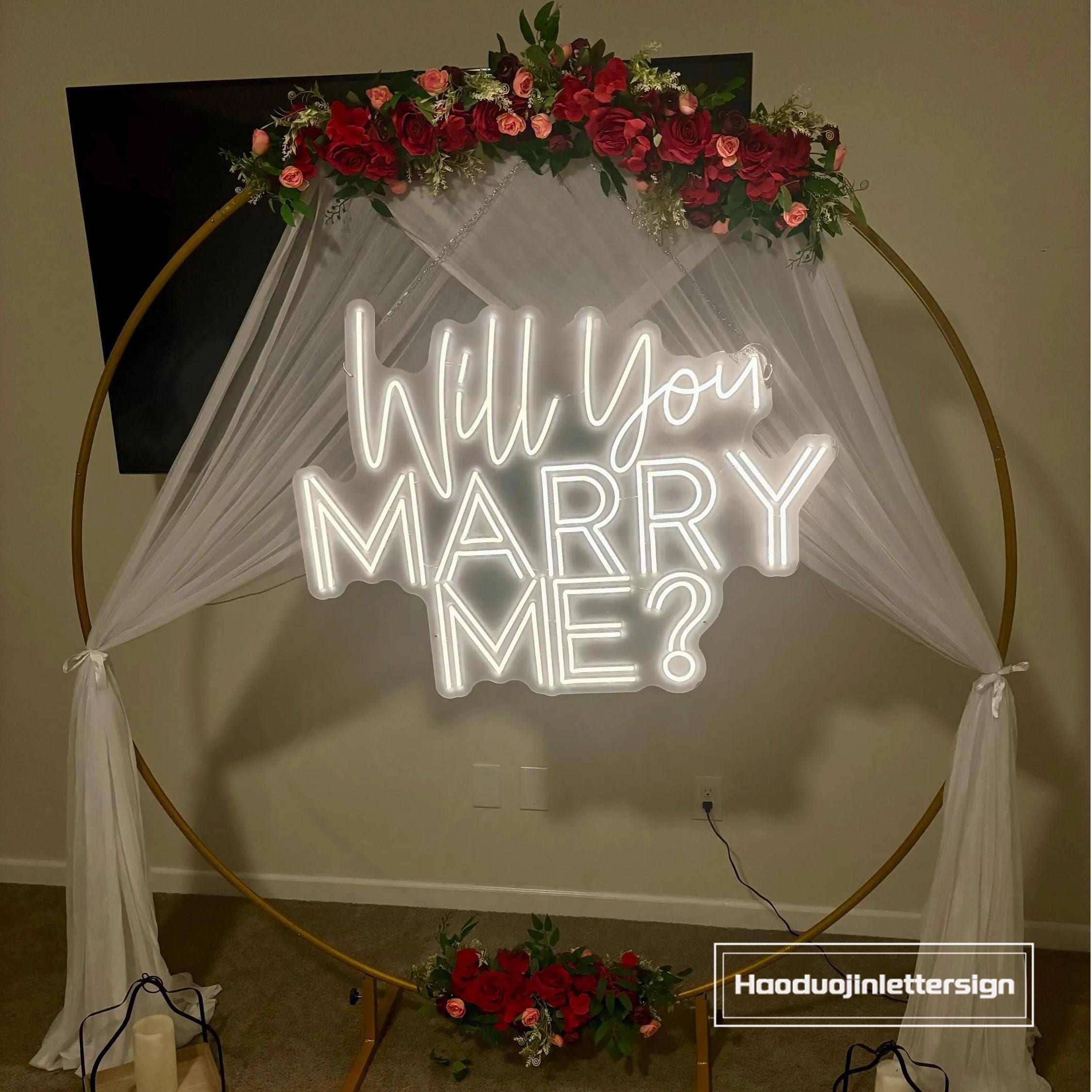 Custom Wedding Proposal Neon Sign: Will You Marry Me? LED Light - Etsy