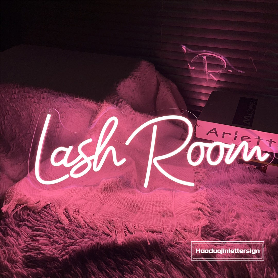 Led Neon Lashes Sign USB Lash Room Custom LED Neon Sign Beauty Salon Decor Beauty Room Light ...