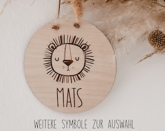 Namensschild Kinderzimmer | Türschild | Holzschild Name | Baby Geschenk personalisiert | Kinderzimmerdeko