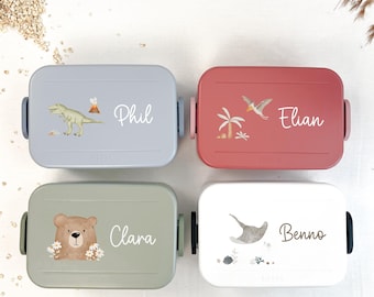 Personalisierte MEPAL-Brotdose – Lunchbox mit Namen, Kindergarten Geschenk, auslaufsicher, mit Trennsteg, nachhaltig, HejHanni Motive