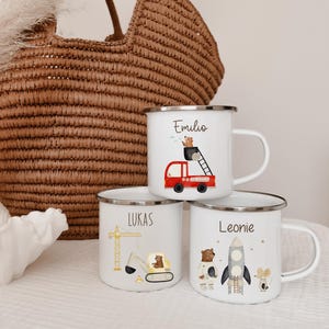 Enamel mug with name – children's mug, kids' mug, personalized cup, children's & baby gift, birthday, mugs, HejHanni designs image 6