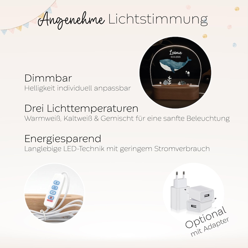 LED-Nachtlicht für Kinder mit wunderschönen Motiven von HejHanni