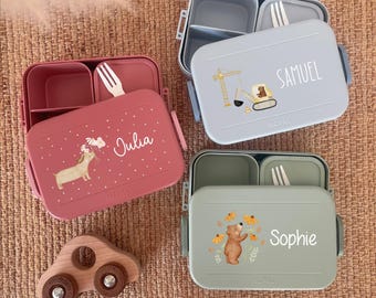 Personalisierte MEPAL-Brotdose – Lunchbox mit Namen, Kindergarten Geschenk, auslaufsicher, Bento-Einsatz, nachhaltig, HejHanni Motive