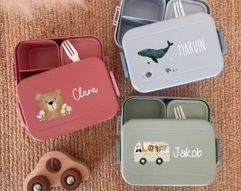 Personalisierte MEPAL-Brotdose – Lunchbox mit Namen, Kindergarten Geschenk, auslaufsicher, Bento-Einsatz, nachhaltig, HejHanni Motive