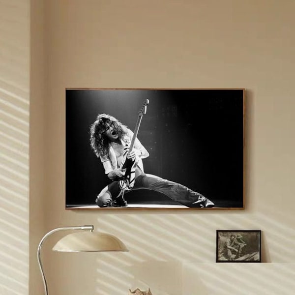 Eddie van halen 1978 Celebrity Music Star bedroom art Canvas Poster-unframe-8x12'',12x18''14x21''16x24''20x30''24x36''