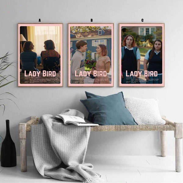 Póster de lienzo de arte de dormitorio de película clásica de Lady Bird-sin marco-8x12'',12x18''14x21''16x24''20x30''24x36''