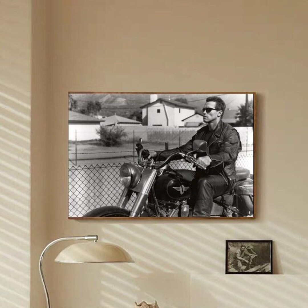 Toile Murale Terminator - Arnold Schwarzenegger 'I'll Be Back', Impression Sur Canvas Tendu, Décoration Moderne Cinéma
