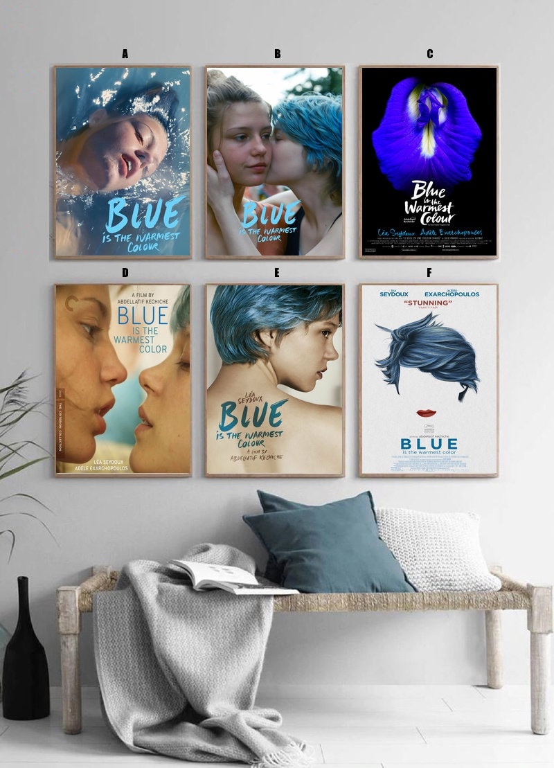 Blue is the Warmest Colour Film Classic Movie Bedroom Art Canvas Poster
