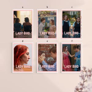 Póster de lienzo de la película Lady Bird, película clásica, arte para dormitorio, sin marco, 20,3 x 30,5 cm, 35,5 x 53,3 cm, 40,6 x 61 cm, 61 x 91 cm. Múltiples opciones.