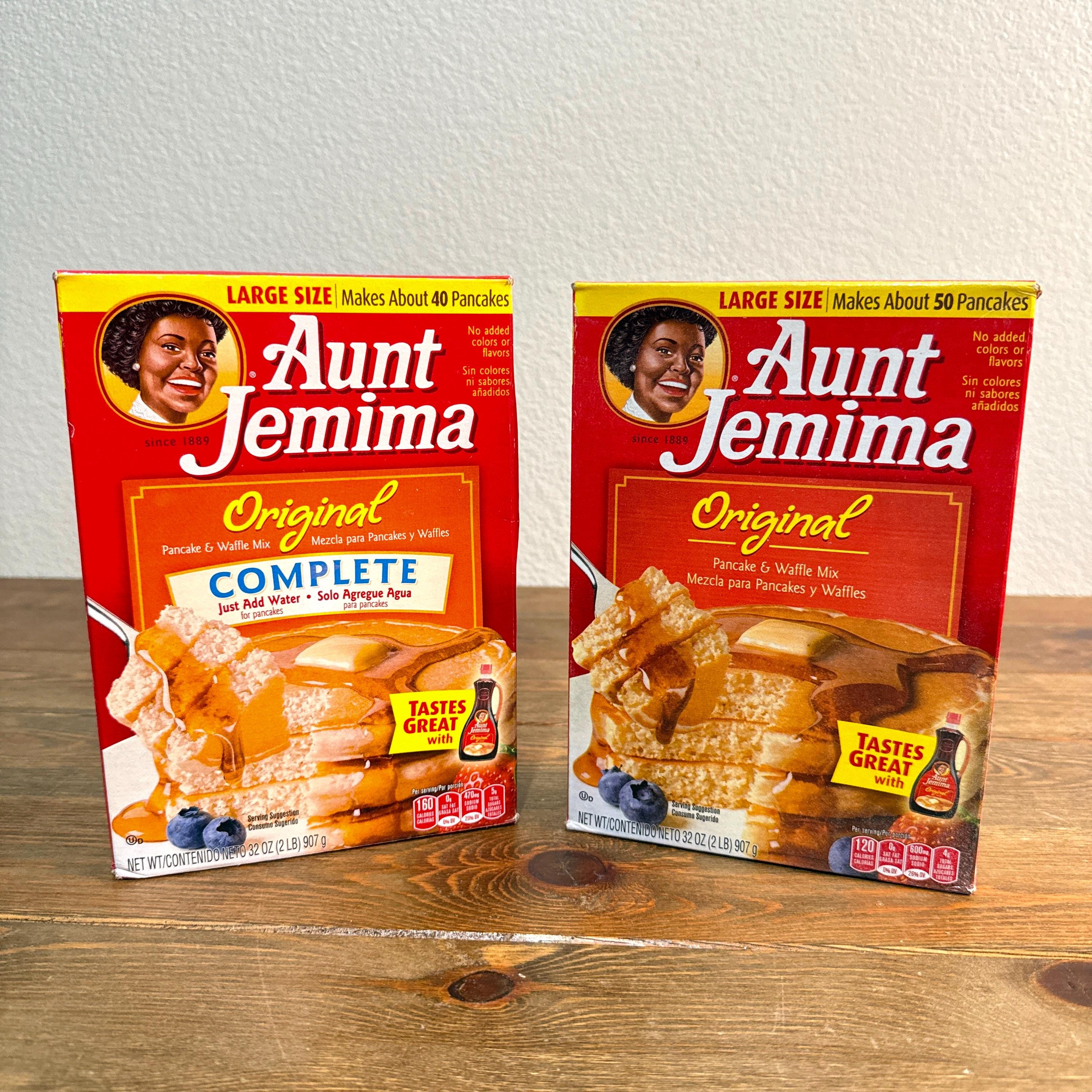 2x Vintage Aunt Jemima Pancake Mix Boxes 32oz - Original