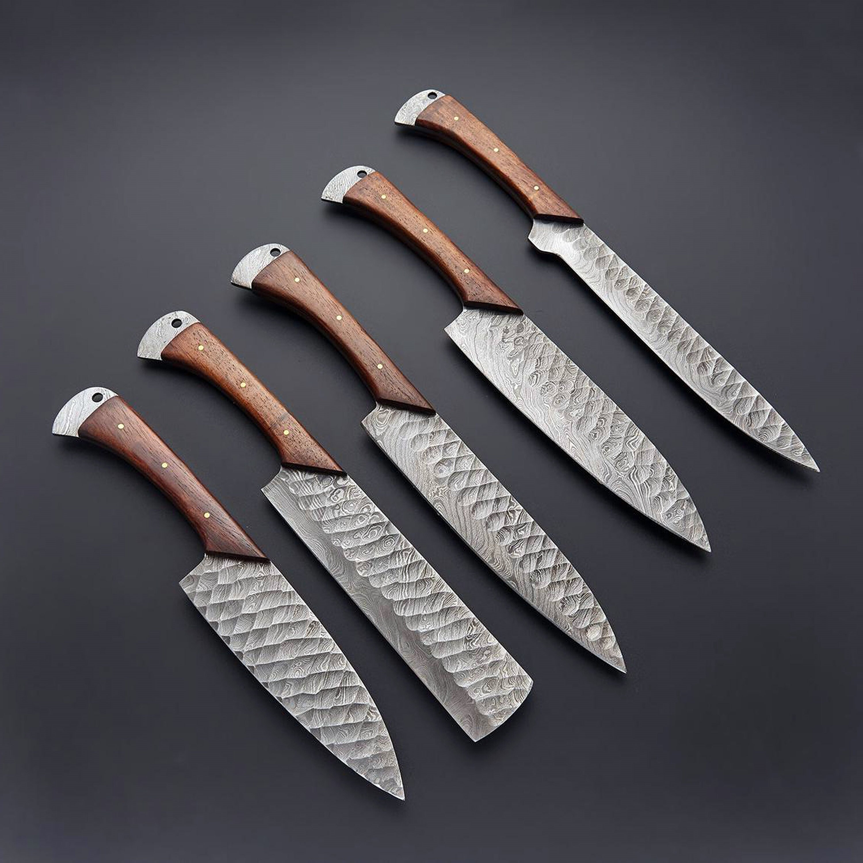 Damascus chef knife cooking kit dinning set 5pcs chef knife Etsy
