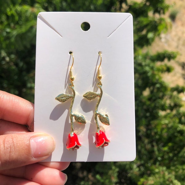 Rose earrings