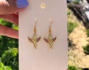 Angel dangle drop earrings, fun earrings, Angel jewelry