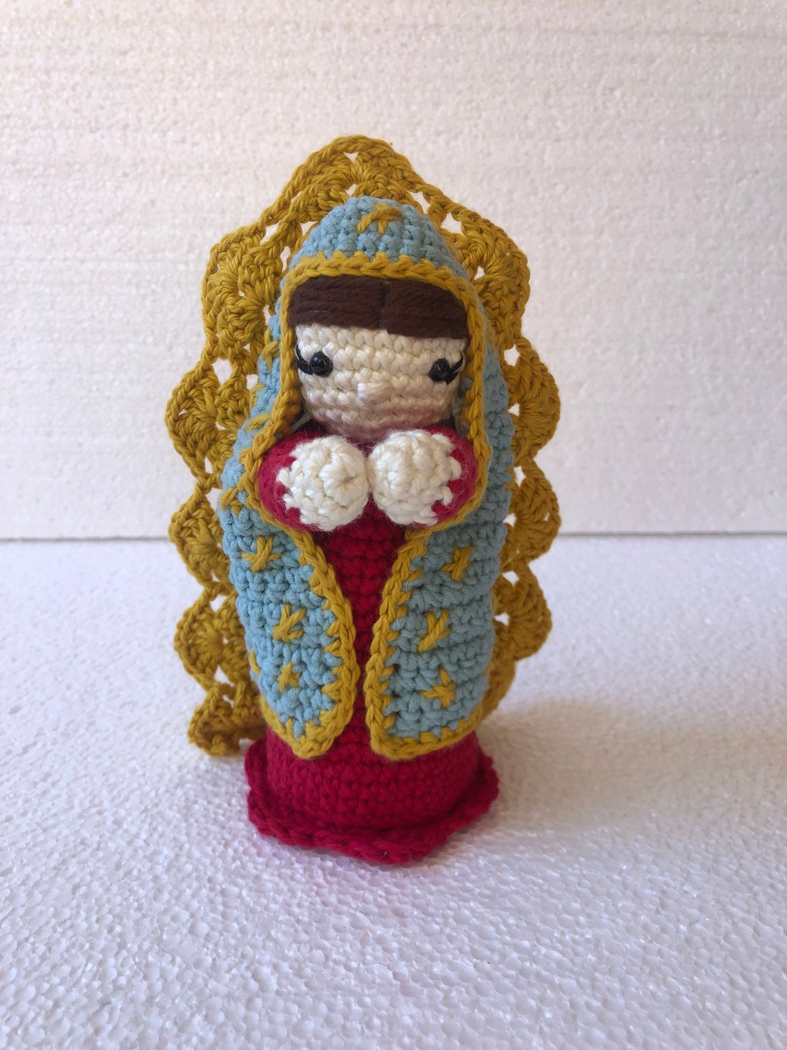 Crochet handmade Lady of Guadalupe Amigurumi doll Virgen de | Etsy
