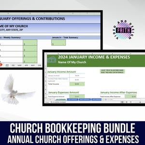 Church Bookkeeping System | Excel Spreadsheet Bundle: Financial Management Tracker (Digital Download)