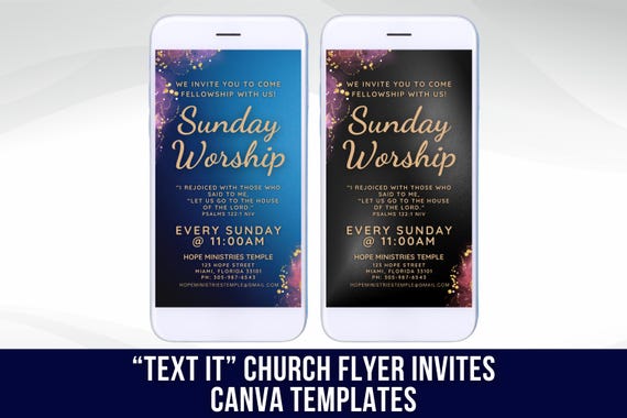 Editable Church Invitation Flyer: Christian Event, Social Media (Canva Template)