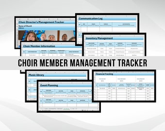 Suivi de gestion du directeur de choeur | Membre de la chorale organisateur pour la gestion des informations, de la musique, des événements, de l'inventaire et des finances | Outils numériques pour l'église