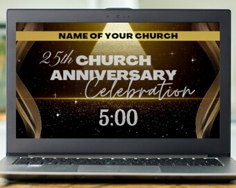 Editable Countdown Intro For Church Event With Music, Facebook, Zoom, YouTube, Online Timer For Church, Worship Service Template