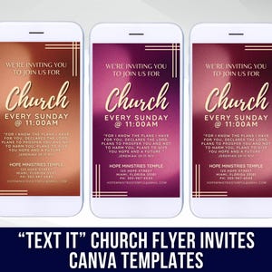 Folleto de invitación a la iglesia editable: Plantilla para redes sociales (Canva)