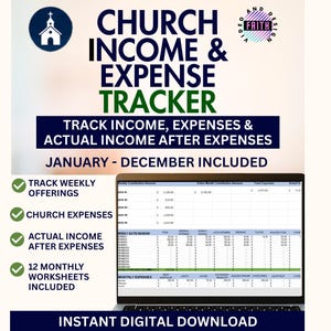 Church Income, Expense & Contribution Tracker (digital Download) - Etsy