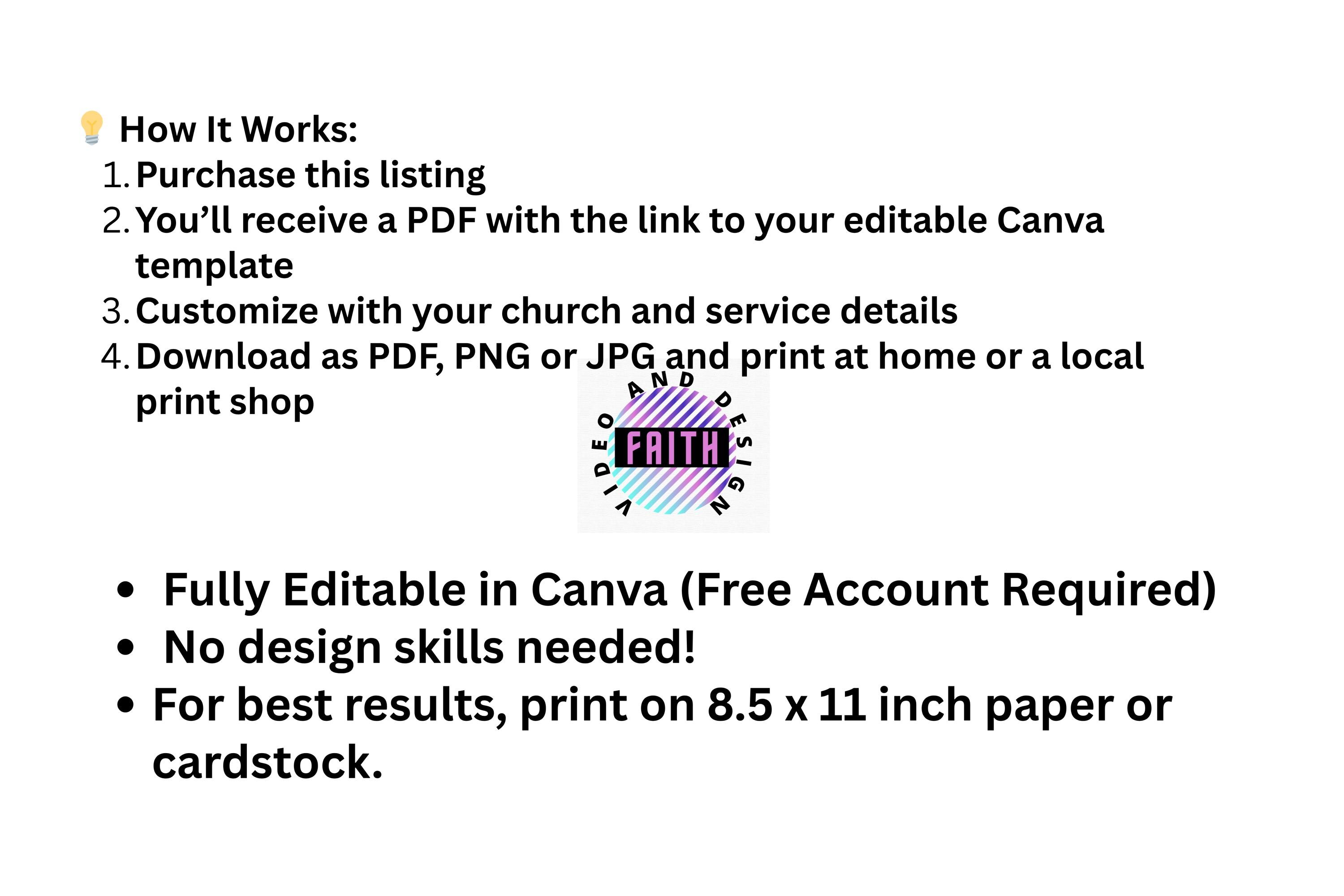 Elegant Church Program Template: Gold & Blue Sunday Service (canva ...