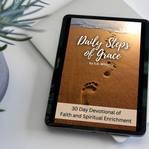 Daily Steps of Grace 30-Day Devotional eBook for Spiritual Growth, Inspirational Christian Devotionals Journal, Religious Gift, PDF Download