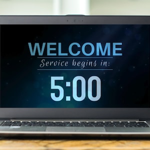 教会のカウントダウンタイマービデオ：礼拝の紹介（デジタルダウンロード）