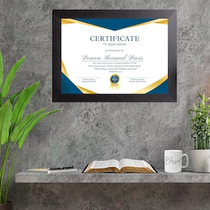 Editable Appreciation Certificate Template, Presentation Certificate of Recognition with Sample Wording and Scripture Quote, Edit in Canva image 4